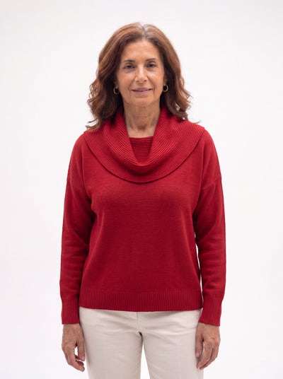 Julia | Maglione con Collo Drappeggiato